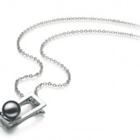NWOT 7-8mm AA Quality Freshwater Cultured Pearl Pendant in Athena Black - Picture 11 of 11